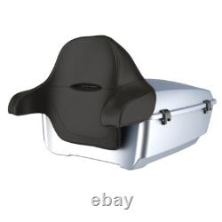 Barracuda Silver Denim King Tour Pak Pack Black Latch & Hinges For 1997+ Harley