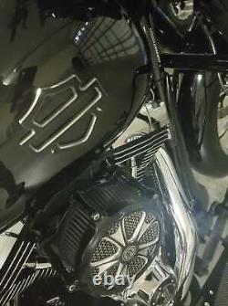 Billet 6061 METAL Harley CVO Tank Emblems Black Contrast Cut (set of 2) Touring