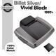 Billet Silver & Vivid Black 2-tone Chopped Tour Pak Pack Fits Harley Touring