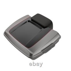 Billet Silver & Vivid Black 2-Tone Chopped Tour Pak Pack Fits Harley Touring
