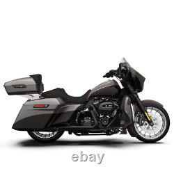 Billet Silver & Vivid Black 2-Tone Chopped Tour Pak Pack Fits Harley Touring