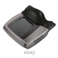Billet Silver & Vivid Black 2-Tone King Tour Pack Pak For 97+ Harley Touring