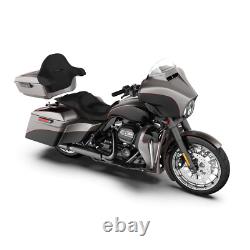Billet Silver & Vivid Black 2-Tone King Tour Pack Pak For 97+ Harley Touring