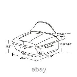 Billet Silver & Vivid Black 2-Tone King Tour Pack Pak For 97+ Harley Touring
