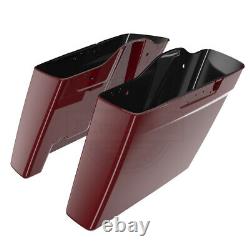 Billiard Red No Cutout Stretched Saddlebag Bottoms For 14+ Street Touring