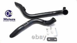 Black 1.75 Drag LAF Pipes Exhaust For Harley Touring Dyna Softail Sportster