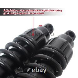 Black 13.5 343mm Shocks Absorbers Suspension Universal Fit For Harley Touring