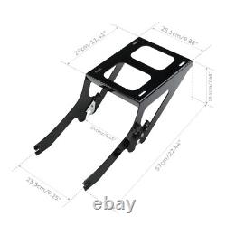 Black 2-Up Mounting Rack Fit For Harley Tour-Pak Deluxe FLDE 18-24 FLDE 18-later