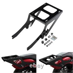 Black 2-Up Mounting Rack Fit For Harley Tour-Pak Deluxe FLDE 18-24 FLDE 18-later