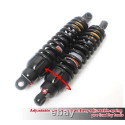 Black 325mm Shock Absorbers Suspension Universal Fit For Harley Touring Honda