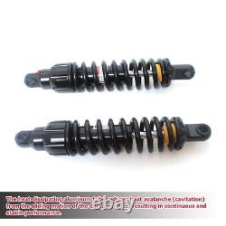 Black 325mm Shock Absorbers Suspension Universal Fit For Harley Touring Honda