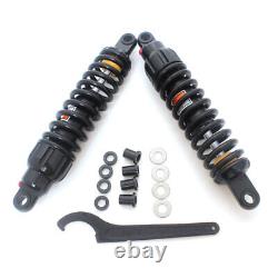 Black 325mm Shock Absorbers Suspension Universal Fit For Harley Touring Honda