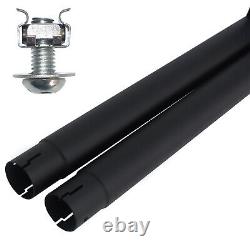 Black 333639Fishtail Exhaust Pipe Slip On Muffler For Harley Touring 95-16