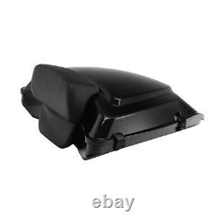 Black 5.5'' Razor Pack Trunk with Backrest Fit For Harley Tour Pak Touring 14-2022