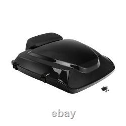 Black 5.5'' Razor Pack Trunk with Backrest Fit For Harley Tour Pak Touring 14-2022