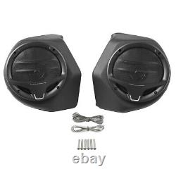 Black 6.5 King Pack Trunk Speakers Fit For Harley Tour Pak Electra Glide 14-24