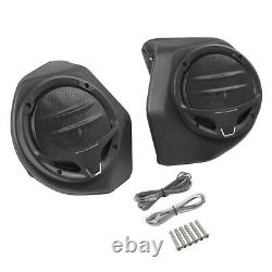 Black 6.5 King Pack Trunk Speakers Fit For Harley Tour Pak Electra Glide 14-24