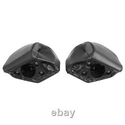 Black 6.5 King Pack Trunk Speakers Fit For Harley Tour Pak Electra Glide 14-24