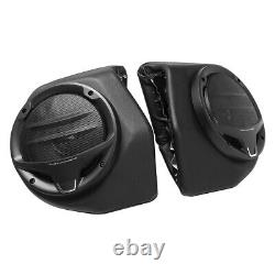 Black 6.5 King Pack Trunk Speakers Fit For Harley Tour Pak Electra Glide 14-24