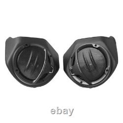 Black 6.5 King Pack Trunk Speakers Fit For Harley Tour Pak Electra Glide 14-24