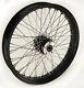 Black 60 Spoke Billet 16 X 3.5 Dual Disc Front Wheel Harley Touring & Custom