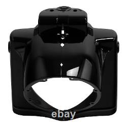 Black 7'' Round Headlight Nacelle Cover Fit For Harley Touring Road King 2014-Up