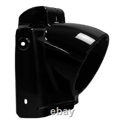 Black 7'' Round Headlight Nacelle Cover Fit For Harley Touring Road King 2014-Up