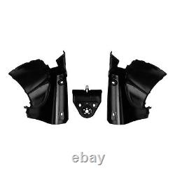 Black 7'' Round Headlight Nacelle Cover Fit For Harley Touring Road King 2014-Up