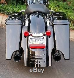 Black 7 rear fender extension filler, stretched add on fit Harley Touring 96-08