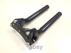 Black 8.5 Handlebar Risers +Top Clamp For Harley Tour Glide Sportster 883/1200