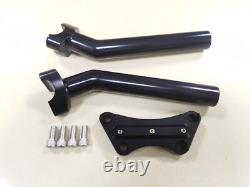 Black 8.5 Handlebar Risers +Top Clamp For Harley Tour Glide Sportster 883/1200