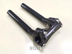 Black 8.5 Handlebar Risers +Top Clamp For Harley Tour Glide Sportster 883/1200
