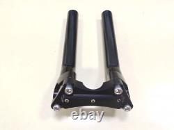 Black 8.5 Handlebar Risers +Top Clamp For Harley Tour Glide Sportster 883/1200