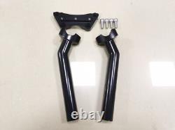 Black 8.5 Handlebar Risers +Top Clamp For Harley Tour Glide Sportster 883/1200