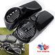 Black 8 Speaker Lids With Tweeter Port Fits For Harley 1994-2013 Touring Models