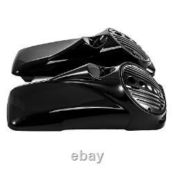 Black 8 Speaker Lids with Tweeter port Fits For Harley 1994-2013 Touring Models