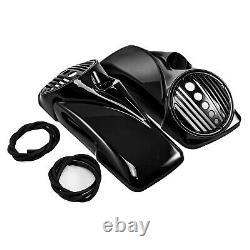 Black 8 Speaker Lids with Tweeter port Fits For Harley 1994-2013 Touring Models