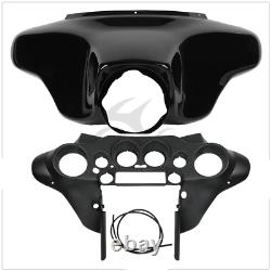 Black ABS Plastic Batwing Inner Outer Fairing For Harley Touring FLHT FLHX 96-13