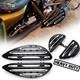Black Adjustable Driver Passenger Floorboards Foot Pegs Set For Harley Touring