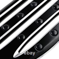 Black Adjustable Driver Passenger Floorboards Foot Pegs Set for Harley Touring