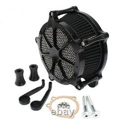 Black Air Cleaner Intake Filter For Harley Dyna Touring Road Glide Softail FLST