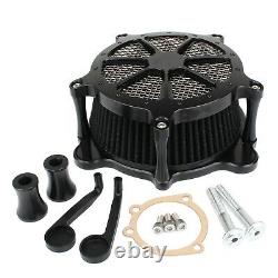 Black Air Cleaner Intake Filter For Harley Dyna Touring Road Glide Softail FLST
