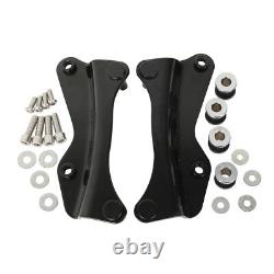 Black Backrest Mount Rack Docking Kit Fit For Harley Tour Pak Street Glide 14-22