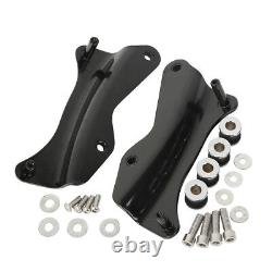 Black Backrest Mount Rack Docking Kit Fit For Harley Tour Pak Street Glide 14-22