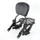 Black Backrest Sissy Bar Luggage Rack Docking Kit Fit For Harley Touring 09-2013