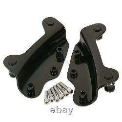 Black Backrest Sissy Bar Luggage Rack Docking Kit Fit For Harley Touring 09-2013