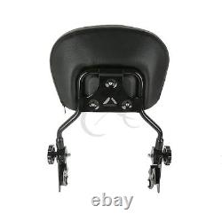 Black Backrest Sissy Bar Luggage Rack Docking Kit Fit For Harley Touring 09-2013