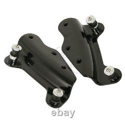 Black Backrest Sissy Bar Luggage Rack Docking Kit Fit For Harley Touring 09-2013