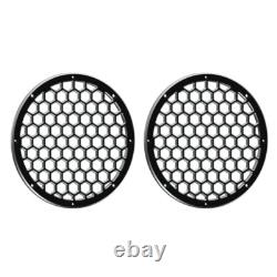 Black CNC Aluminum HEX 8 inch Metal Speaker Grills For Harley Tour Pack Pak