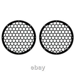 Black CNC Aluminum HEX 8 inch Metal Speaker Grills For Harley Tour Pack Pak